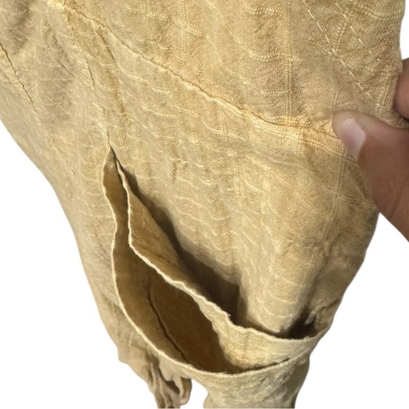 Free People Ziggy Grid 100% Cotton Gauze Wide Leg Overalls Jumpsuit Size S - Picture 4 of 11